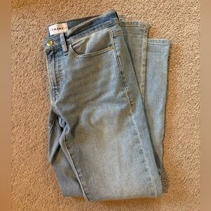 Frame light wash denim jeans - crop/ankle